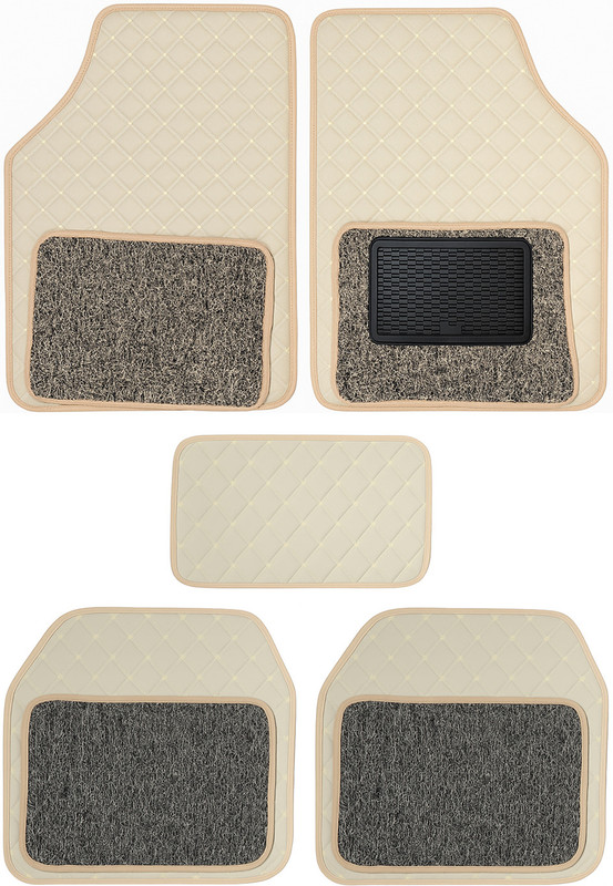 Rhtdm Leather 7D Mat For Universal For Car(Beige)