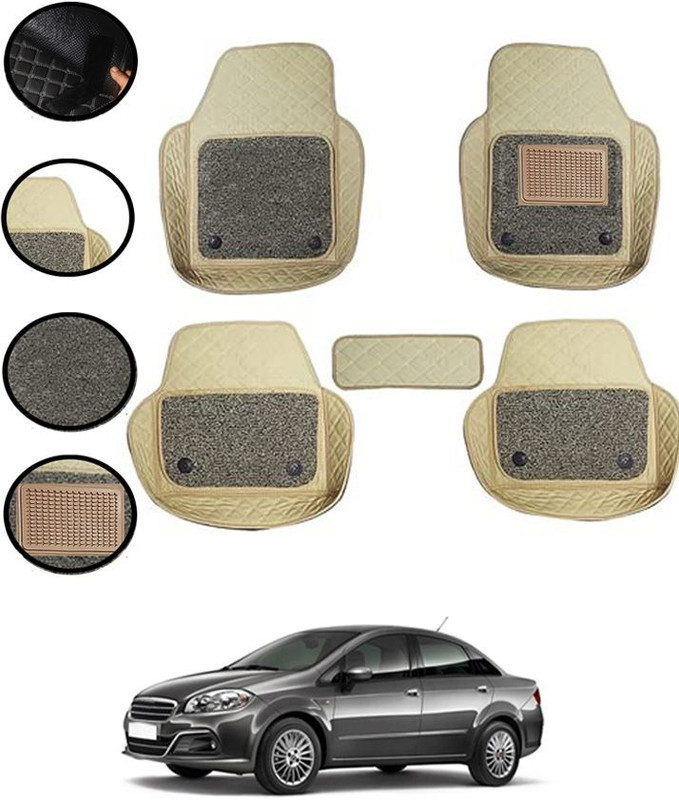 zplus Leatherite 7D Mat For  Fiat Linea(Beige)