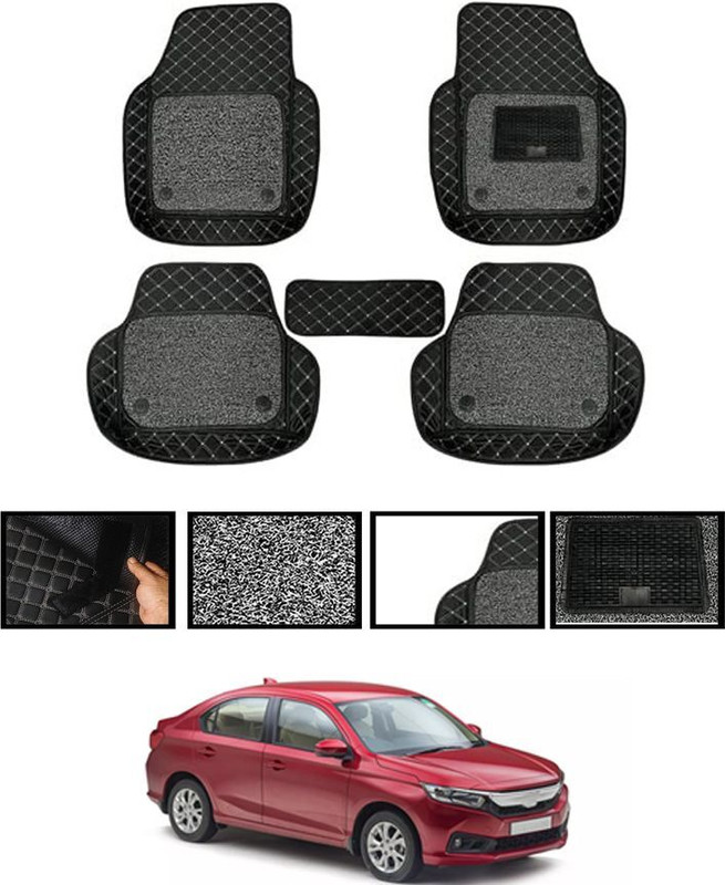 zplus Leatherite 7D Mat For  Honda Amaze(Black)
