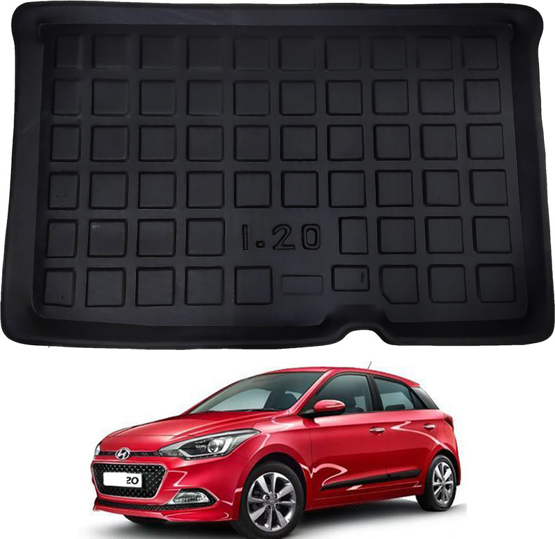 MATIES PVC Tray Mat For  Hyundai i20(Black)