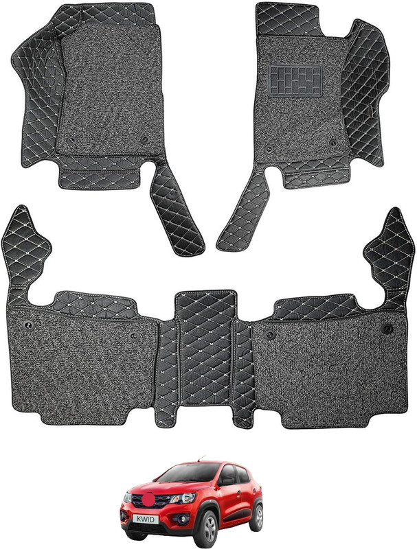 MOCKHE Leatherite 7D Mat For  Renault Kwid(Black)