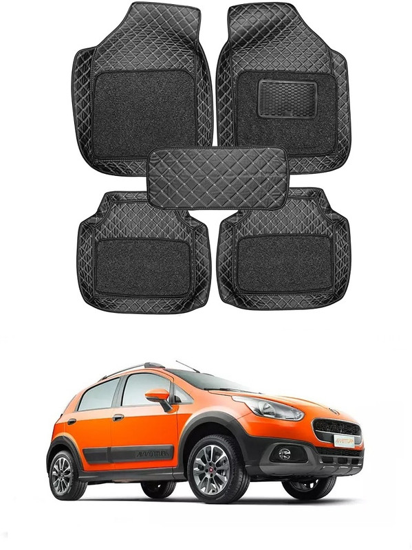 Arnejaa Leatherite 7D Mat For  Fiat Avventura(Black)