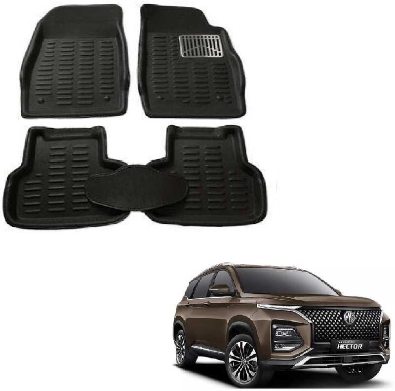 ROSHNEER ENTERPRISES PVC 3D Mat For  MG Hector(Black)