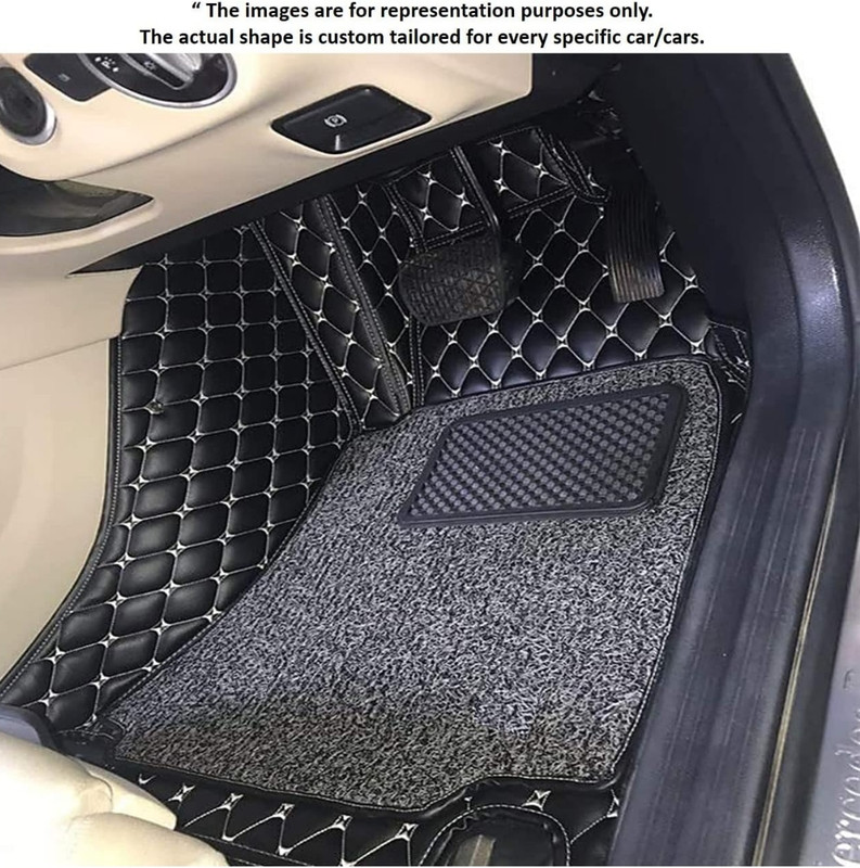 Drizon Leatherite 7D Mat For Tata Tiago(Blue, Multicolor, Black, White)