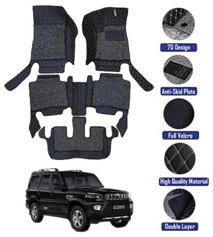 GENFRID Leatherite 7D Mat For Mahindra Scorpio Classic(Silver, Black)