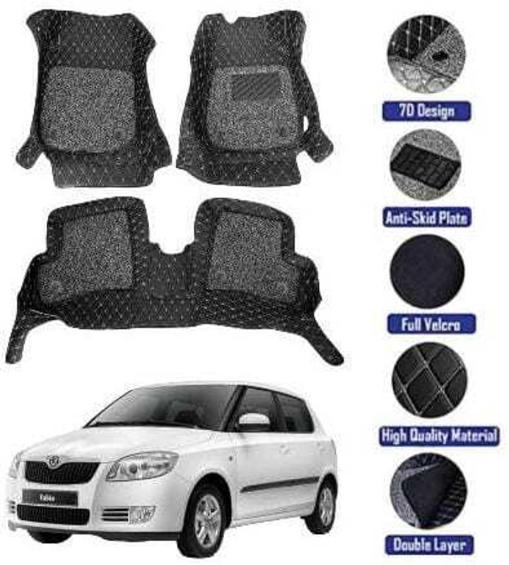 GENFRID Leatherite 7D Mat For Skoda Fabia(Black)