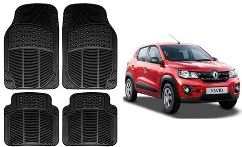 SLSHILPA Rubber Standard Mat For Renault Kwid(Black)