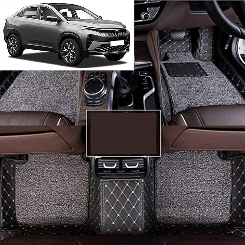 Vahan Expo Leatherite 7D Mat For  Tata Curvv, EV6(Black, Grey)