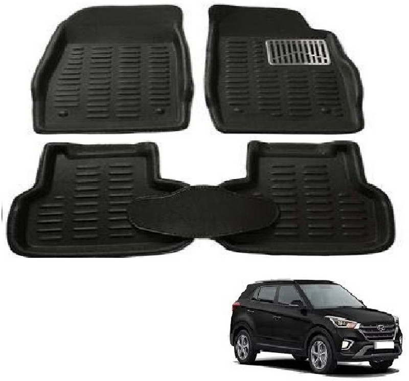 THE PREM PVC 3D Mat For  Hyundai Creta(Black)