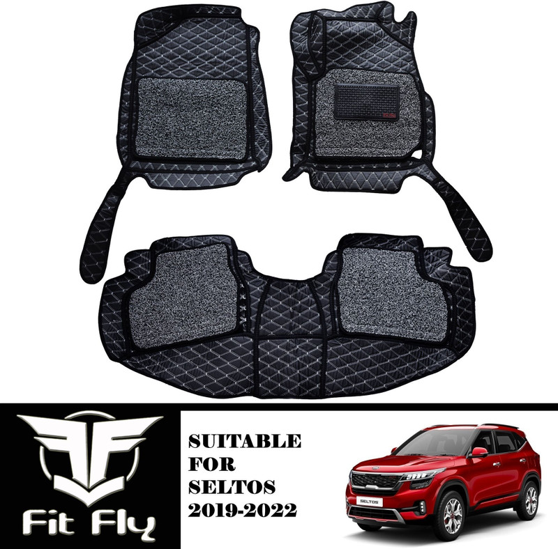 Fit Fly Leather 7D Mat For Kia Seltos(Black)