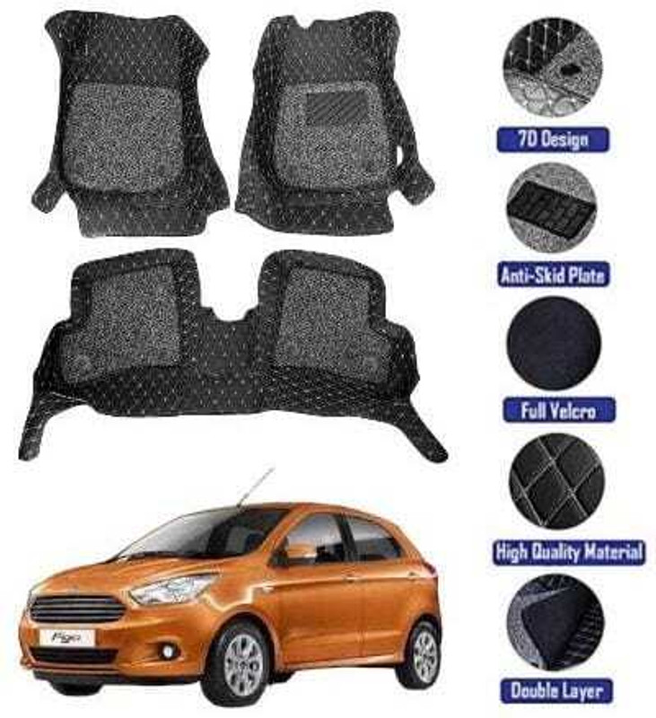 GENFRID Leather, Leatherite 7D Mat For Ford, GM Aspire(Black)