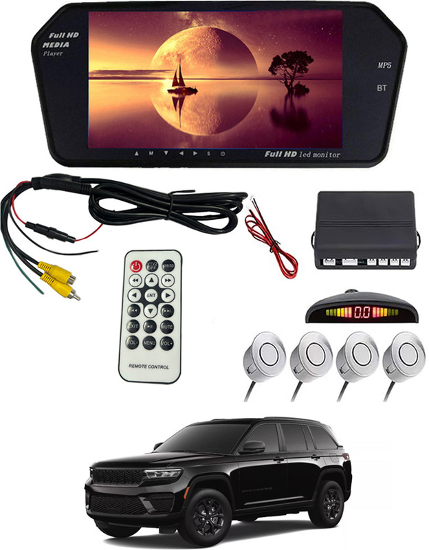 MSNP 7inch Bt Full HD Monitor Screen With Silver Sensor Universal For Car 120 Black LCD(17 cm)