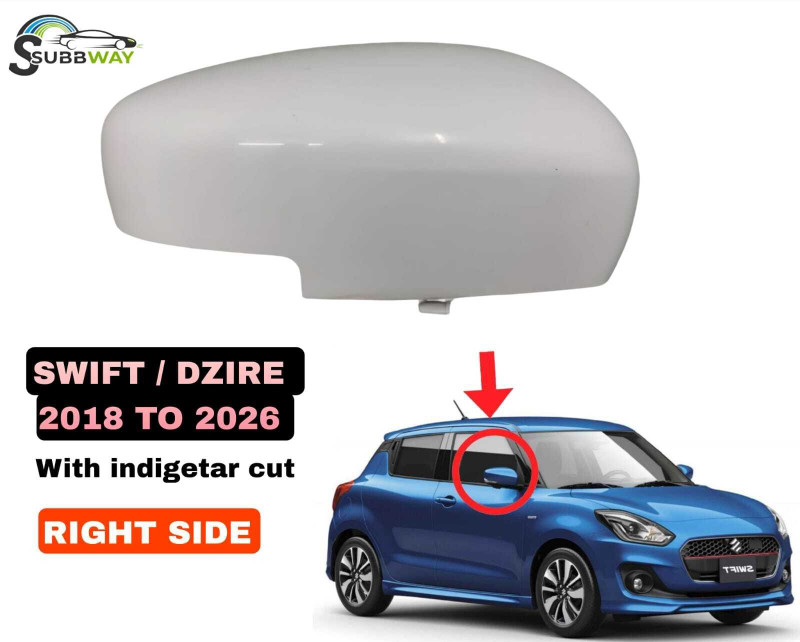 Subbway right swift side mirror cover 2018 Plastic Car Mirror Cover(Suzuki Swift, Swift Dzire, WagonR, Ciaz)