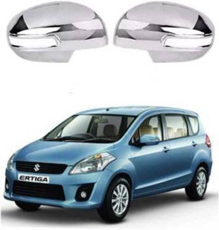 Bubu Silver Plated chrome Side cut For Erti-ga ZDI (2015-2017) Borosilicate Glass Car Mirror Cover(Maruti Ertiga)