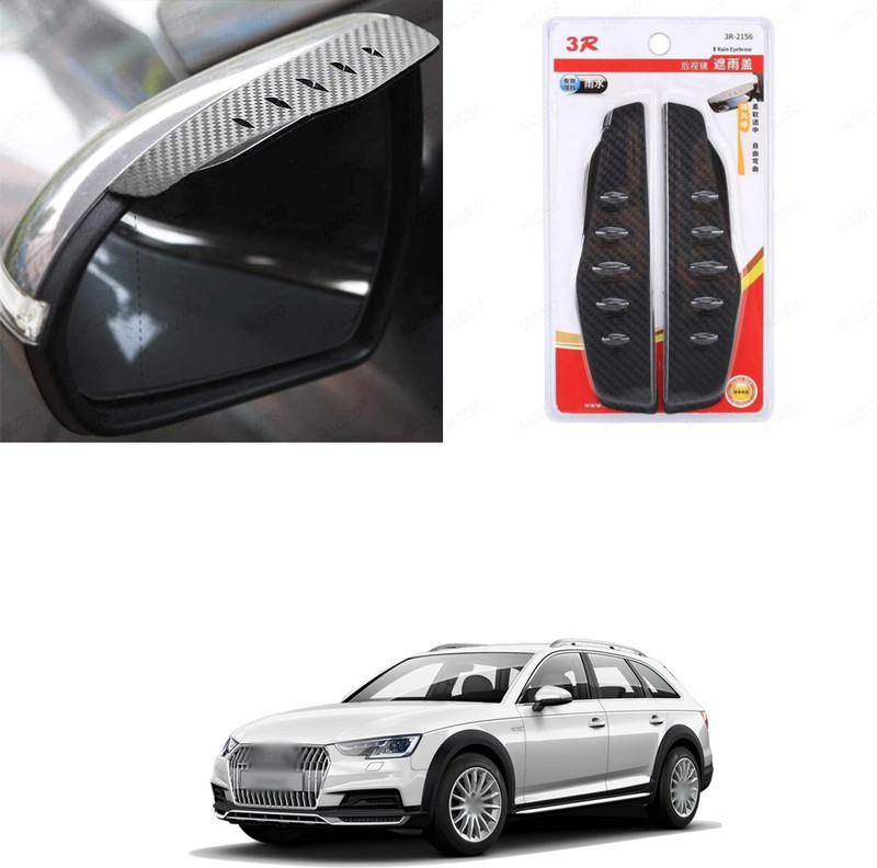 PRTEK 3R 1 Pair Side Mirror Rain Blades ForA4 Fiber Car Mirror Cover(Audi A4)