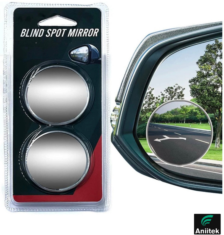 ANiiTEK Manual Blind Spot Mirror, Rear View Mirror For Universal For Car Plastic Car Mirror Cover(Universal For Car Universal For Car)