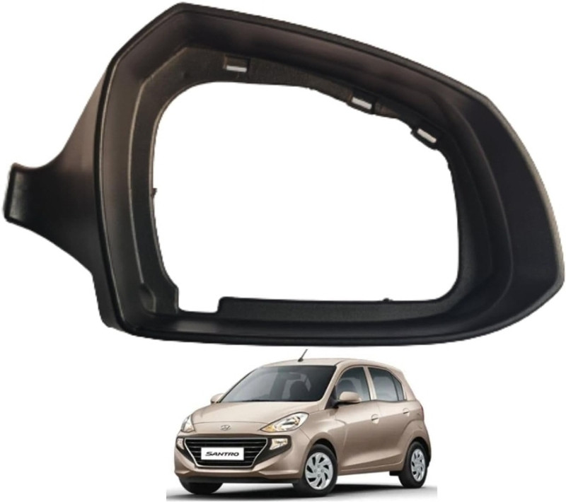 CARGROUP Door side mirror Ring Frame black Cover Santro 2018 (Right 1pc) Plastic Car Mirror Cover(Hyundai Santro)