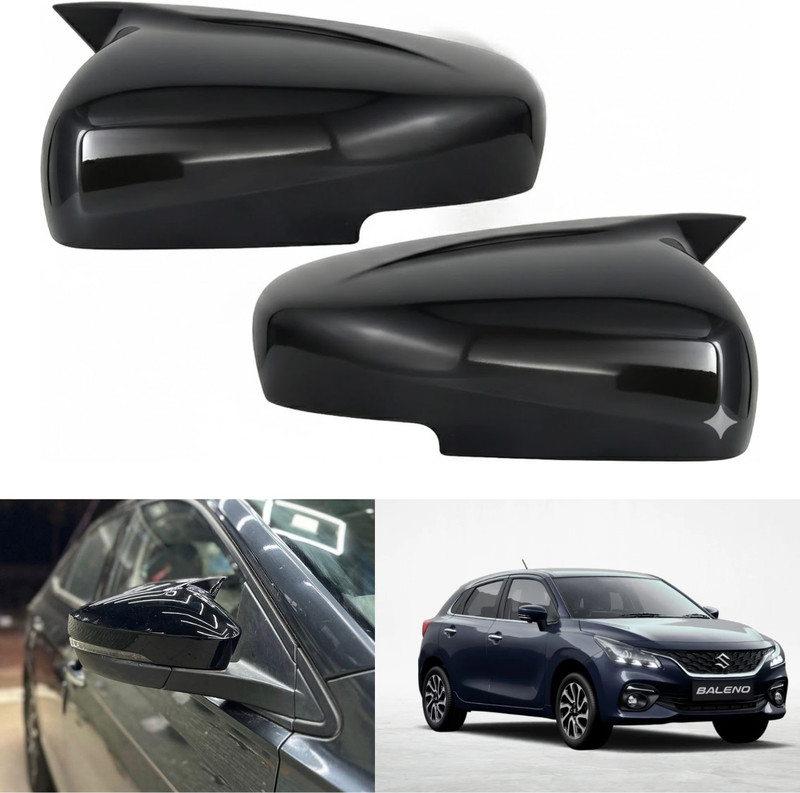 Znee Smart Batman Style Car Side Mirror Covers for ( Suzuki Baleno) Plastic Car Mirror Cover(Suzuki Baleno)