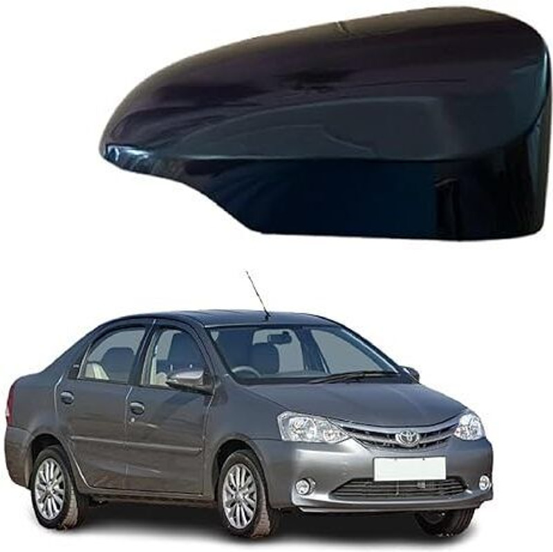 ABC UNEESTORE Car Side Mirror Cover/cap RIGHT SIDE (INDICATOR CUT TYPE)WHITE Fiber Car Mirror Cover(Toyota Etios, Etios Liva)