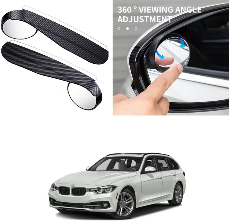 PRTEK Car Blind Spot Mirror Rain Guards 2 Pack_R34 Glass Car Mirror Cover(Audi Universal For Car)
