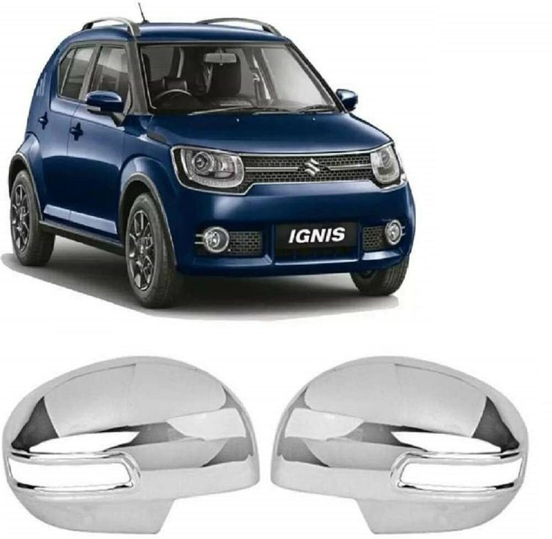 Amabu Car silver Plated chrome Side mirror cover for Maruti Ignis all model Borosilicate Glass Car Mirror Cover(Maruti Ignis 1.3 Alpha, Ignis 1.3 Delta)