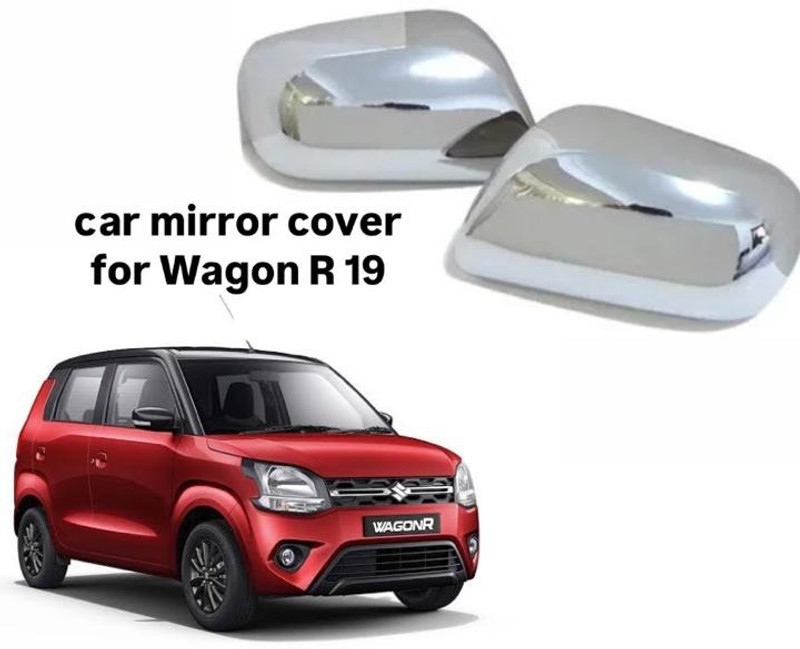ANAYA G Stylish full crome car mirror cover for WAGON R 2019 Plastic Car Mirror Cover Plastic Car Mirror Cover(Maruti WagonR)