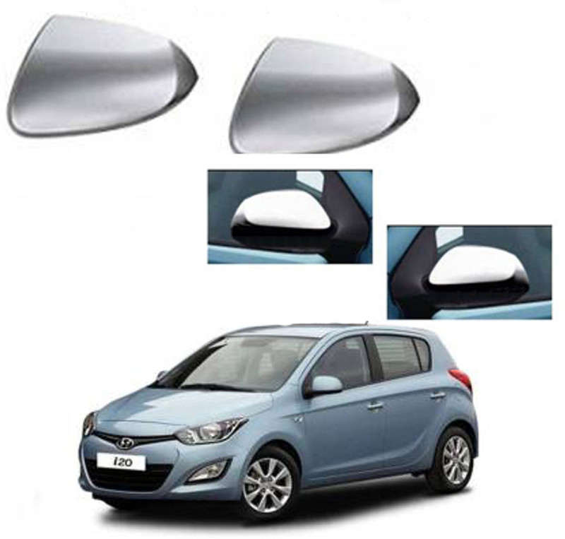 Bubu Car silver Plated chrome side Plain mirror cover for Hyundai i20 Old Model Borosilicate Glass Car Mirror Cover(HYUNDAI i20)