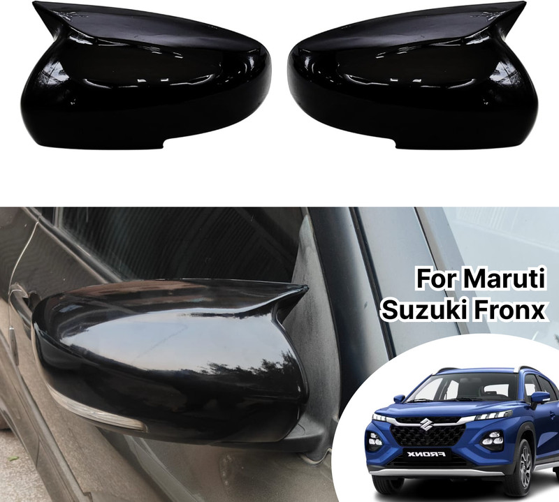 Aksmkit Batman Style Car Side Mirror Cover for Fronx | Maruti Suzuki Fronx Mirror Cap Plastic Car Mirror Cover(Maruti Swift)
