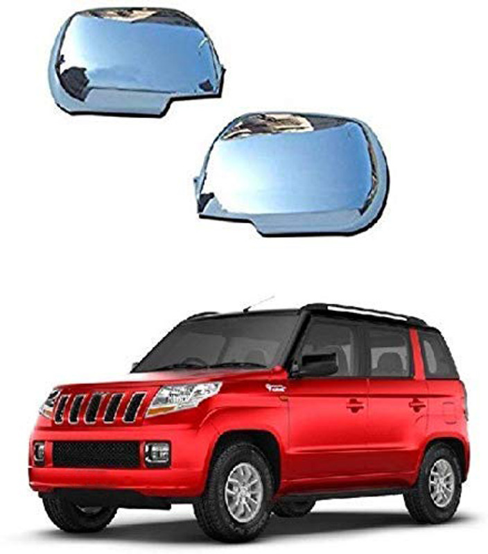 Amabu Mahindra TUV 300 (2015 Onward) Car 2 side mirror chrome cover (set of 2) Borosilicate Glass Car Mirror Cover(MAHINDRA TUV-300)