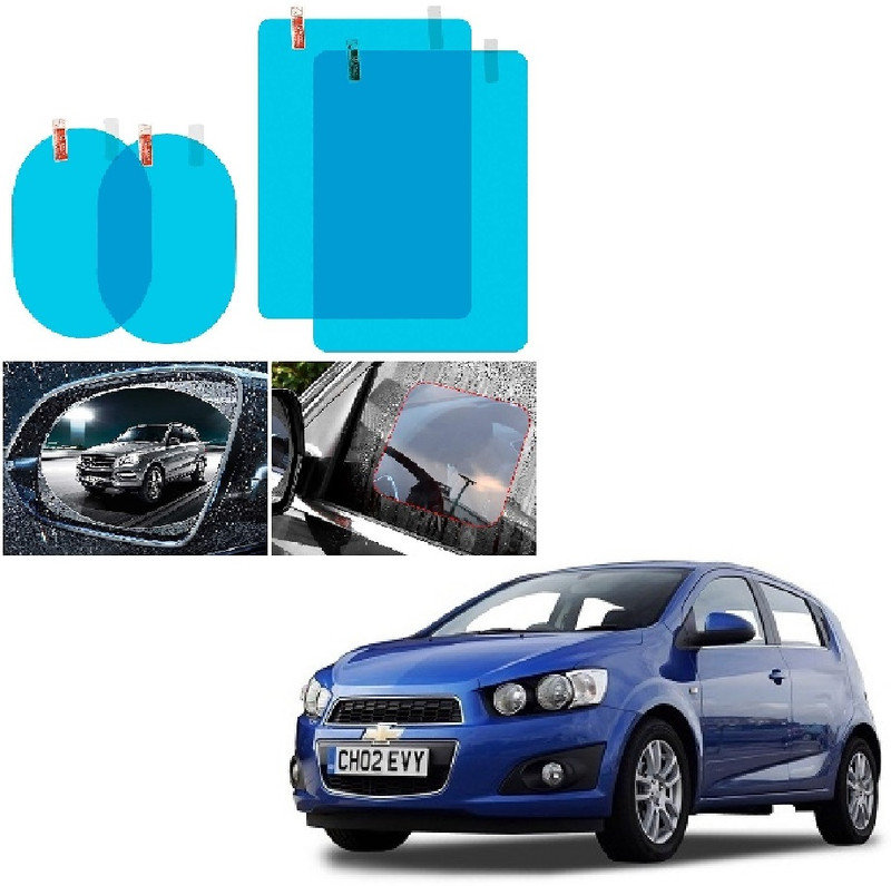 ROSHNEER ENTERPRISES Car Anti Protective Fog Film for Car Mirror Rain Proof Film (blue) Glass Car Mirror Cover(Chevrolet Aveo)