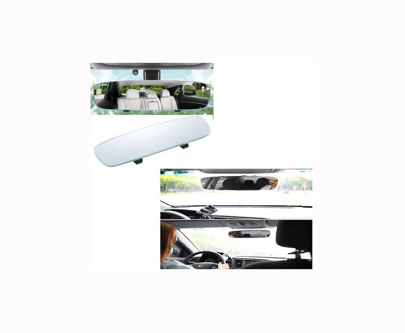 PRTEK 12 Inch Panoramic Car Rear View Mirror Clip-On Wide Angle X150 Glass, Crystal Car Mirror Cover(Universal For Car BRV i-VTEC S MT Petrol)
