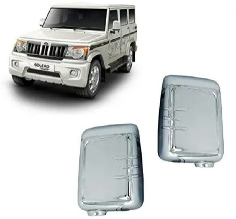 CARGROUP Door Side Mirror Chrome Cover Suitable With BOLERO 2011 to 2020 set of 2pc Plastic Car Mirror Cover(MAHINDRA Bolero)