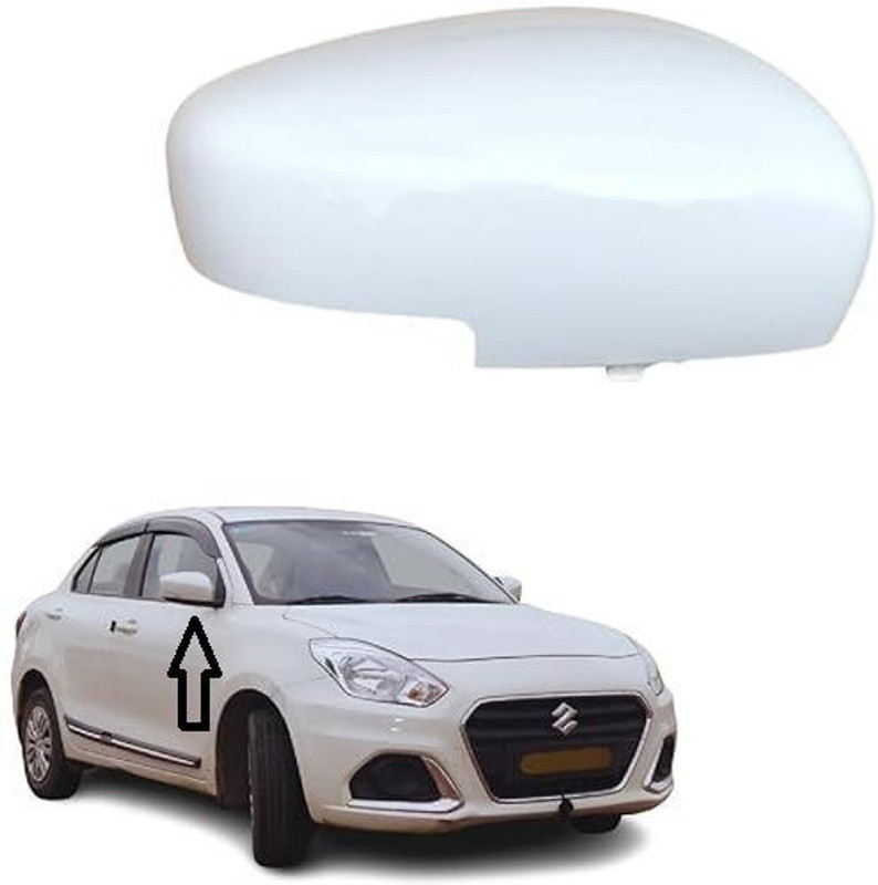 Uneestore SIDE Mirror Cover (Indicator Type) Right Driver Side FOR Dzire 2018 UNPAINTED Plastic Car Mirror Cover(Maruti Swift Dzire VXI, Swift Dzire LXI)