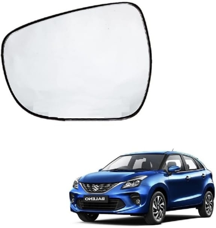 JSCoritan Door side mirror Glass (left side) Baleno 2019 1pc Glass Car Mirror Cover(Maruti Baleno)