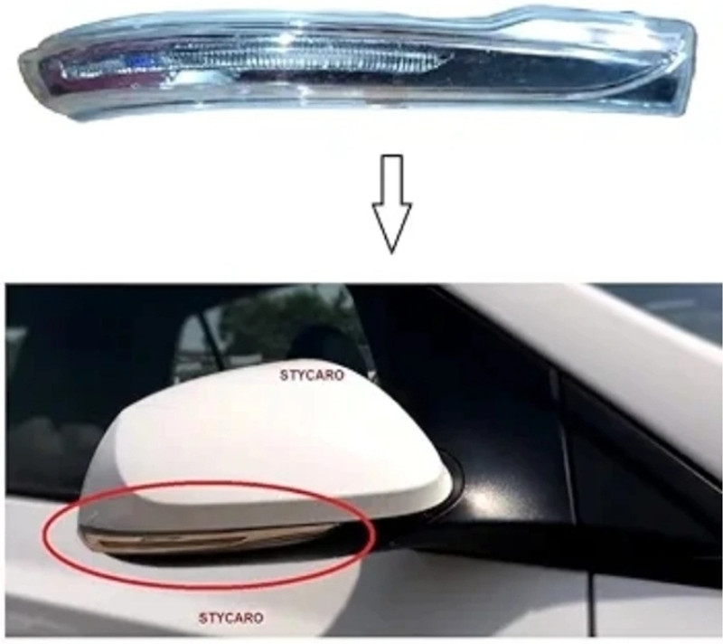 CARGROUP Side mirror Indicator light Yellow i10 Grand 2014 to 20120 (Right only)1pc Plastic Car Mirror Cover(Hyundai Grand i10)