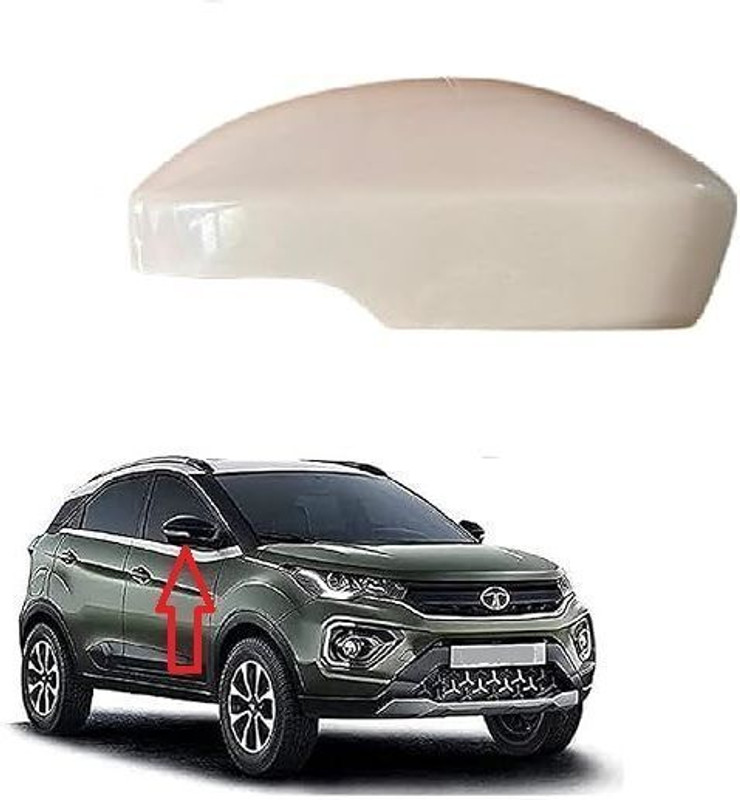 Uneestore Side View Mirror Cover for NEXON 2020(WITH INDICATOR CUT,RIGHT DRIVER SIDE Plastic Car Mirror Cover(TATA Nexon 1.2 Revotron XZ Plus, Nexon 1.5 Revotorq XMA)