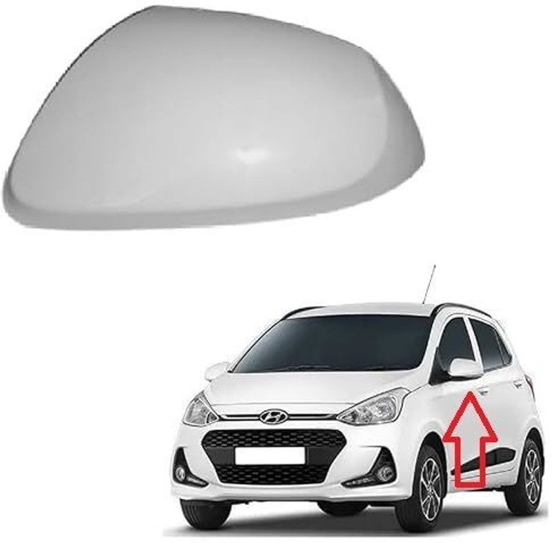 Uneestore SIDE MIRROR FOR GRAND NIOS 2019/INDICATOR CUT TYPE/LEFT PASSENGER SIDE Plastic Car Mirror Cover(HYUNDAI Grand I10 Nios Asta U2 1.2 CRDi, Grand I10 Nios Sportz 1.2 Kappa VTVT)