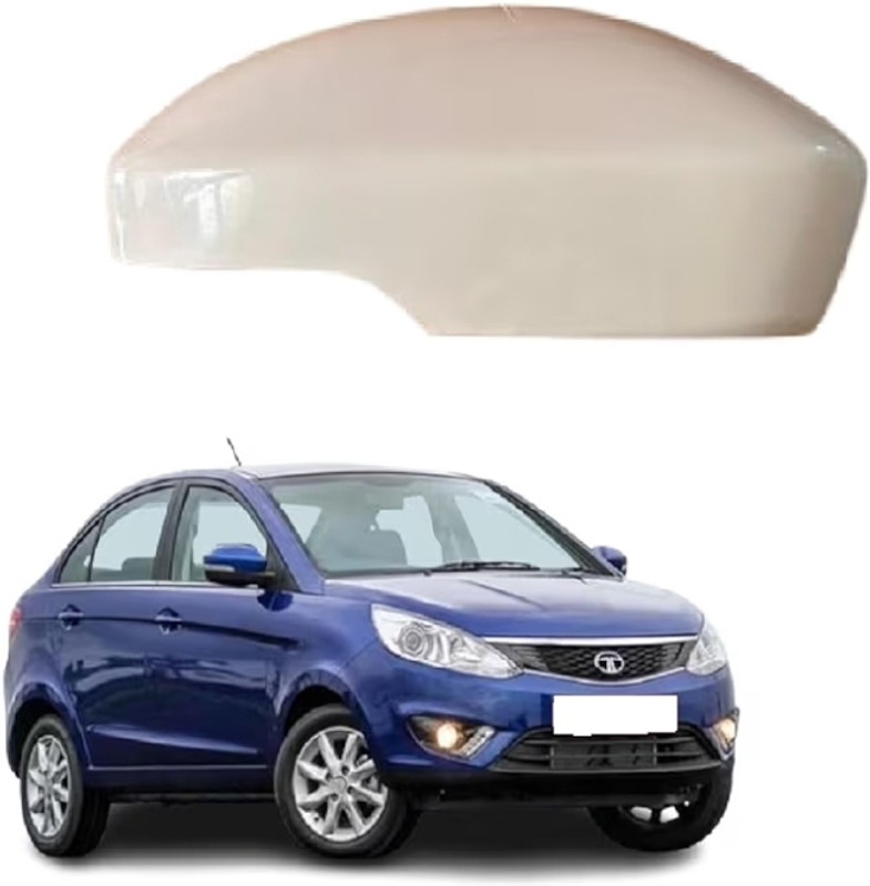 CARGROUP Side mirror cover cap white Left Zest Indicator 2014 to 2024 1pc Plastic Car Mirror Cover(Tata Zest)