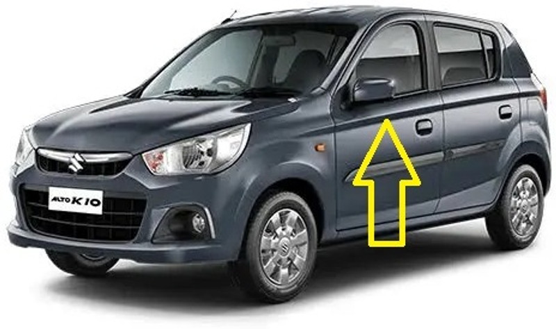 Uneestore Side View Mirror Cover/Cap FOR ALTO K10 2015 WITHOUT CUT TYPE Plastic Car Mirror Cover(Maruti Alto K10)