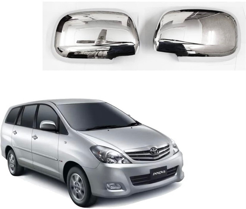 AMARIO Premium Quality Side Mirror Chrome Cover For Innova Type 2(2009-2011)Set Of 2 Plated, Plastic, Silver Plated Car Mirror Cover(Toyota Innova)