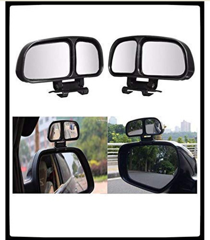 Auto MT Car 3RMirror LEFT&RIGHT Blind-Spot Mirror 360 Degree Adjustable Wide Angle Glass Car Mirror Cover(Universal For Car Universal For Car)