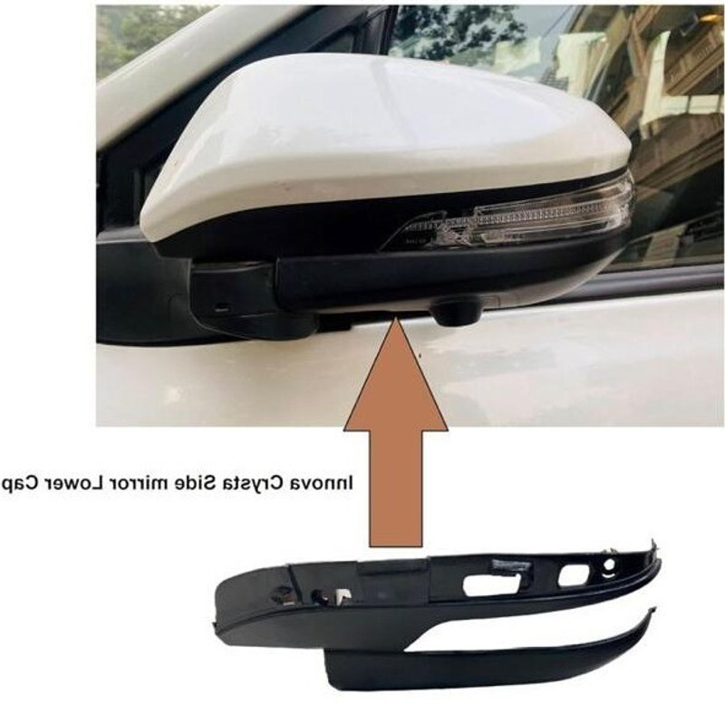 KING GENUINE INNOVA CRYSTA SIDE MIRROR LOWER COVER LEFT SIDE Plastic Car Mirror Cover(Toyota Innova Crysta)