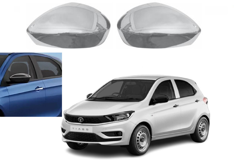 Bubu silver chrome side for all series (2016 to 2019) Borosilicate Glass Car Mirror Cover(TATA Tiago XE Petrol)