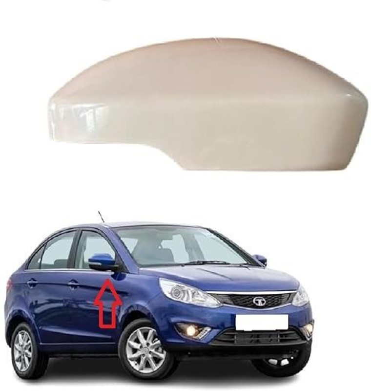 Uneestore Side View Mirror Cover for ZEST(WITH INDICATOR CUT,RIGHT DRIVER SIDE UNPAINTED Plastic Car Mirror Cover(TATA Zest Premio Diesel, Zest)