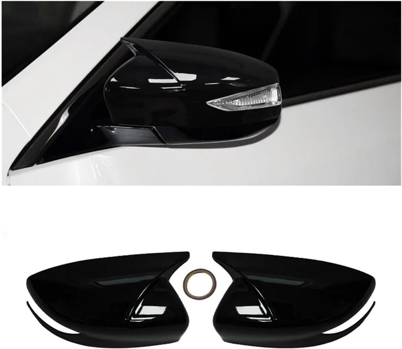 WDK Batman Style Car Mirror Caps Cover New Creta 2020-2024 Plastic Car Mirror Cover(HYUNDAI Creta, Creta 1.4 CRDi L)