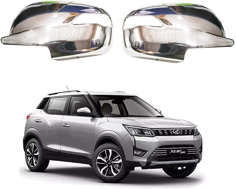 Amabu Car 2 side mirror chrome cover (set of 2)� Plastic Car Mirror Cover(MAHINDRA XUV300 W8 Option Petrol, XUV300 W8 Option Diesel)