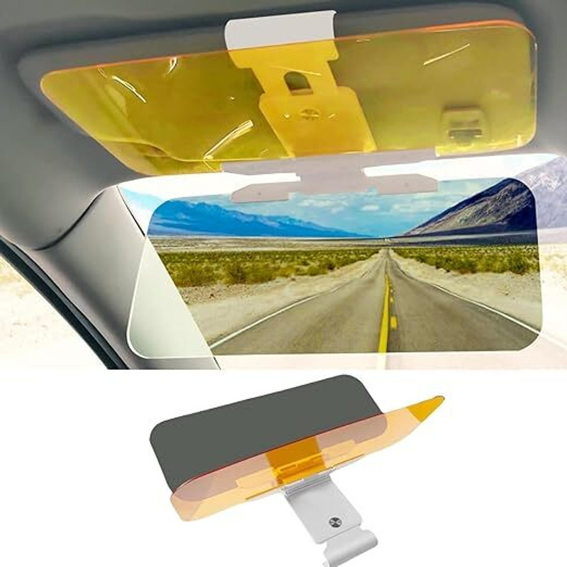IndoVilla Universal Car Anti-Glare Sun Visor | Clip-On Car Sun Shade Protector Glass Car Mirror Cover(NA NA)