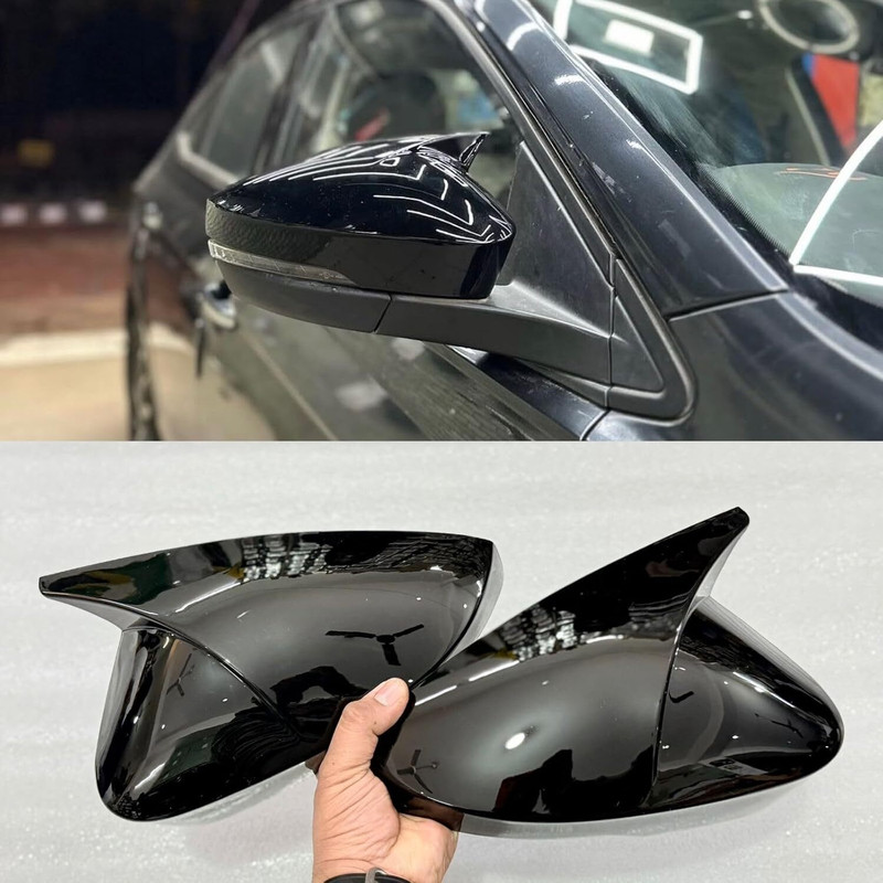 Pepino Batman Style Side Mirror Cover for Fronx | Premium ABS Car Accessory Plastic Car Mirror Cover(Suzuki Freedom)