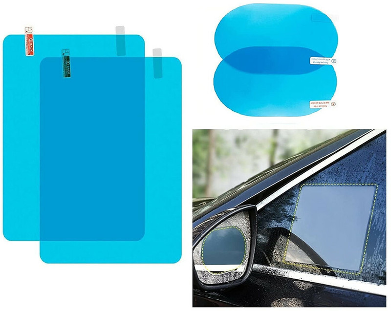 TODO DEALS ANTI FOF FILM -C Car Mirror Rain Blocker(Blue)
