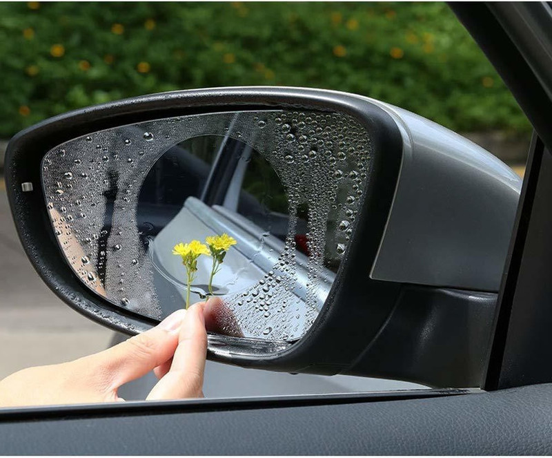 HANSHIKA ENTERPRISES Mirror Rainproof Film Anti-fog Protective Car Mirror Rain Blocker 4pcs (Blue) Car Mirror Rain Blocker(Blue)